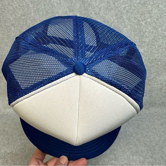 Proud To Be Safe Trucker Hat White Blue Mesh SnapBack Foam Rope Brim Foam Casual - Picture 6 of 9